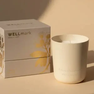 wellmark doftljus med logotyp
